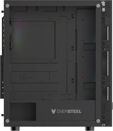 Корпус для ПК Oversteel AZURITE, сумісний з ATX/Micro ATX/ITX, 120мм RGB вентилятор, Mesh-фасад, фільтри пилу, загартоване скло, USB 3.0, білий/чорний