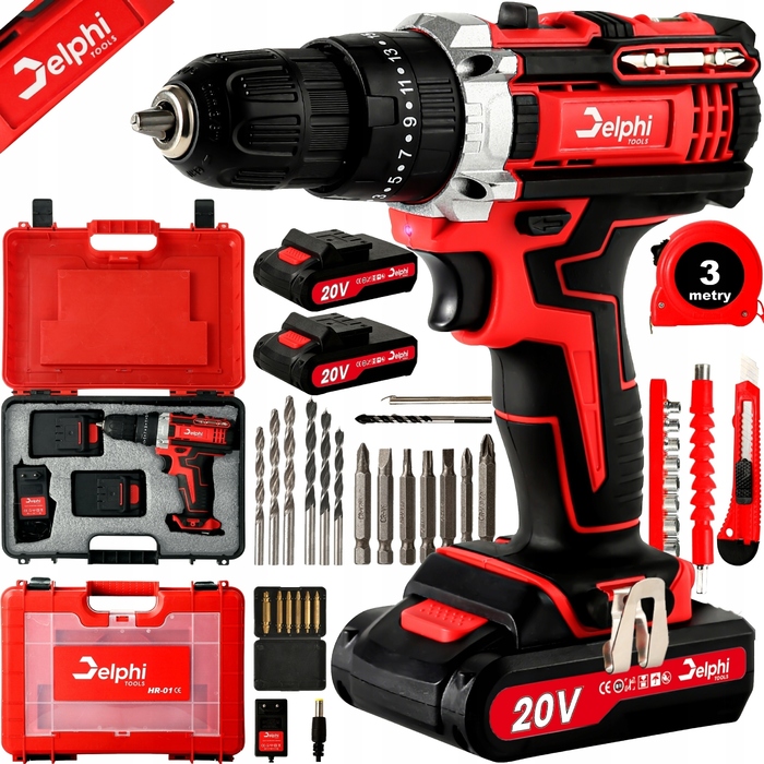 Акумуляторний ударний шурупокрут Delphi Tools 20 В, 1,5 Аг у кейсі