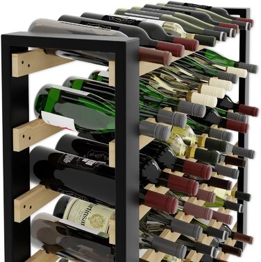 Lenmar Serie RW Wooden Wine Rack for Bottles, LOFT, Bottles, Wine, Bottle Rack, Cellar Rack, Shelves, Bottle Holder, Wine Stand … (LOFT 135, 204 x 104 x 27, 135 Bottles)