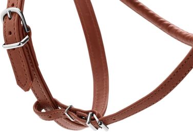 Нашийник для собак HUNTER Round & Soft Canadian UP, колір: Cognac, м'яка, еластична шкіра, прошитий по колу, щадний до хутра, екологічний, Made in Germany, розмір: S/1 S/1 cognac