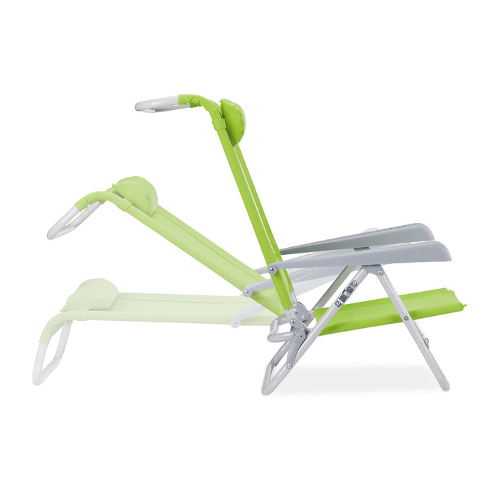 Relaxdays Folding Lounge Chair with Neck Pillow