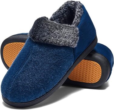 Тапочки Mishansha Herren Winter Warme Hausschuhe з піною Memory Foam, зимові, теплих блакитних кольорів, розмір 38-49