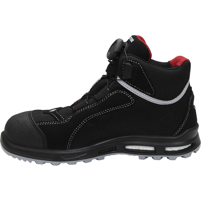 Робочі черевики ELTEN Sander XXT Pro BOA ESD S3S: текстильні, спортивні, з пластиковою захисною капами (легші за сталеві), чорні, 43 EU (для жінок та чоловіків)