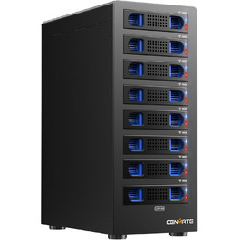 Корпус для жорстких дисків CENMATE з 8 відсіками (2.5'/3.5') SATA HDD/SSD, USB 3.0, Daisy Chain, DAS