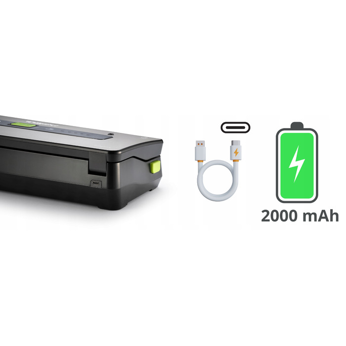 Вакууматор NutriZein NZVS6005C, 30 см, бездротовий, USB-C