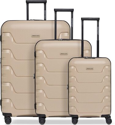 Набір валіз SMARTBOX Hartschalen 3 шт. | Розширюваний, з TSA-замком, з поліпропілену | Beige (Edition 01)