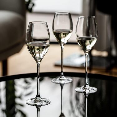 Кроснo Champagnergläser Prosecco-Gläser | Набір 6 | 280 мл | Колекція Harmony | Сектарі, шампань | Ідеально для дому, ресторанів та свят | Можна мити в посудомийній машині Prosecco 280 мл (6 шт.)