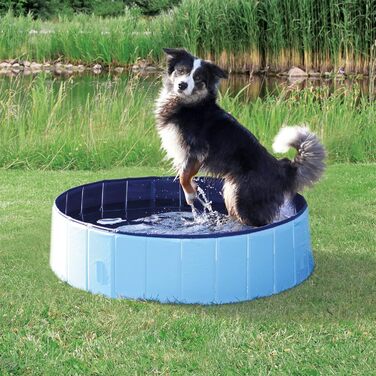 Trixie 39482 Dog Pool, ø 120 x 30 cm, turquoise/gray