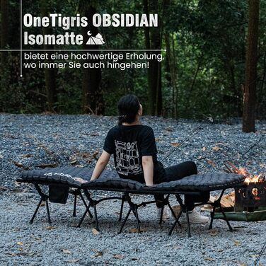 OneTigris Obsidian Isomatte: ультралегка туристична каремат-матрас надувний для кемпінгу та подорожей (товщина 8 см, R-value 5.2)