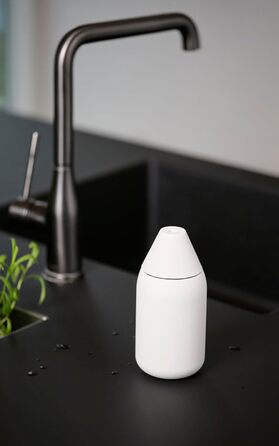 Zone Denmark Dish Soap Dispenser Kitchen, Soap Dispenser, Dish Soap Dispenser, Easy Refill & Easy Dosing, Ø 7 cm, Height 15 cm, Capacity 300 ml, Warm Grey (Gray)
