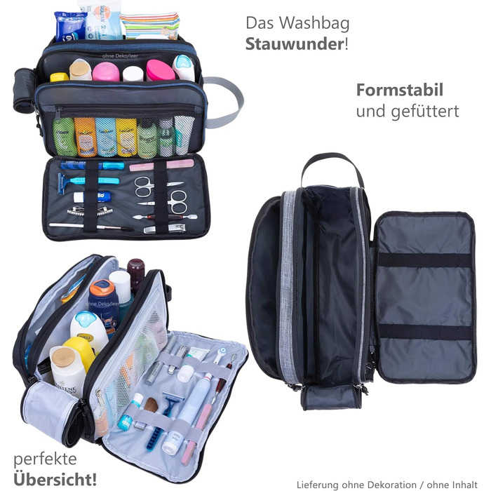 Туалетна сумка-органайзер для подорожей Elephant: велика, для жінок та чоловіків, червона, бордово-коричнева