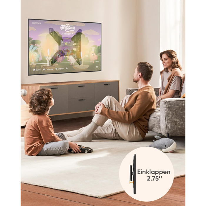 Кронштейн для телевізора FORGING MOUNT поворотний 26-65 дюймів, VESA 400x400, до 35 кг, подовжений