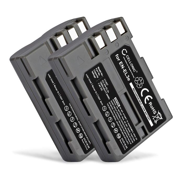Комплект акумуляторів CELLONIC для Nikon EN-EL3 (2 шт, 1600mAh) для камер D700, D90, D300, D200, D80