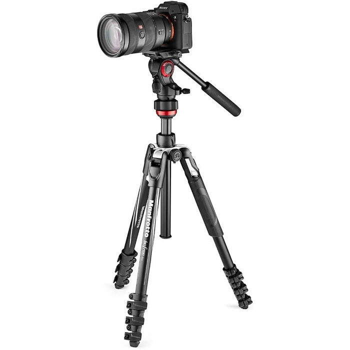 Штатив Manfrotto Befree Live для відеозйомки з відео-головкою, для DSLR, беззеркальних та відеокамер, штатив з алюмінію