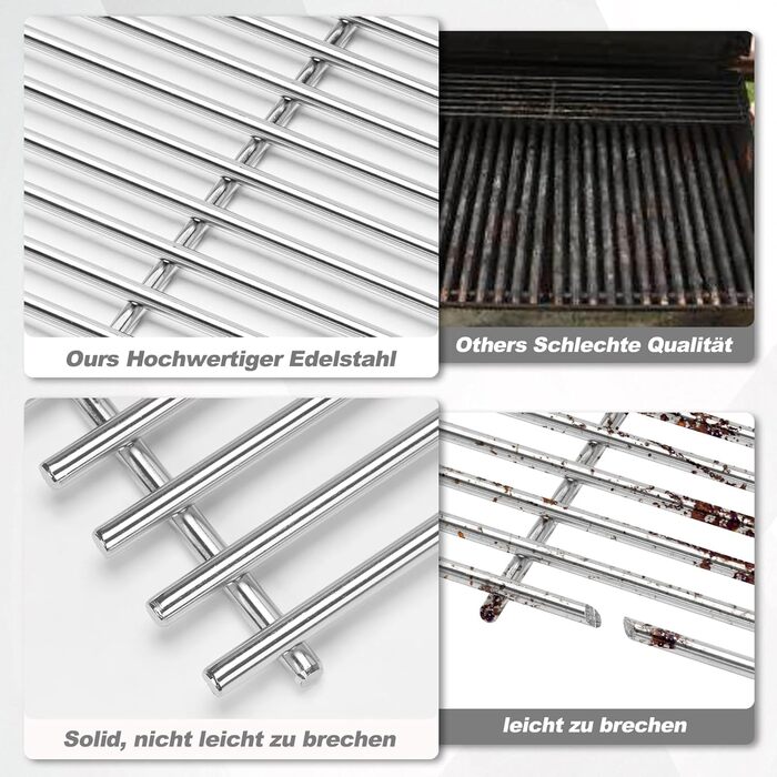 Решітка для гриля Weber Spirit 300 Series (7638), суцільна чавунна решітка, сумісна з E310, E320, E330, SP310, Genesis Silver B/C, замінна решітка для Weber II 300