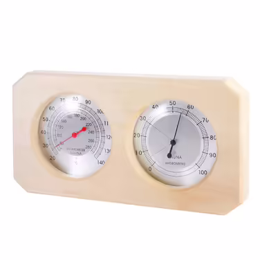 MIFXIN Sauna Thermometer Holz Sauna Hygrothermograph 2-in-1 Double Dial Indoor Humidity and Temperature Measurement Hygrometer for Sauna Room Equipment Accessories