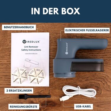 Електричний видалення ворсу та котушок для одягу Glacier – портативний прилад з 3 швидкостями та LED-дисплеєм, USB-зарядка, подвійний захист