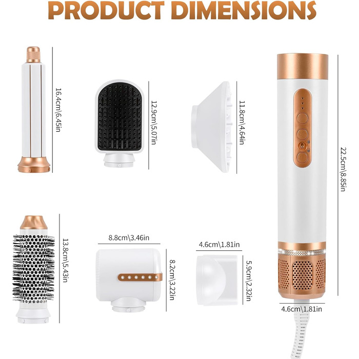 Air Styler 7 в 1: Фен, плойка, щітка для волосся, дифузор – 7 функцій для всіх типів волосся