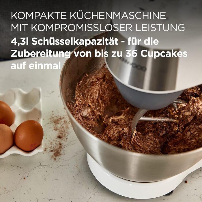 Кухонний комбайн Kenwood Prospero+ KHC29.H0WH, 1000 Вт, чаша з нержавіючої сталі 4,3 л, білий, набір аксесуарів з 9 предметів (подрібнювач, блендер, соковитискача)