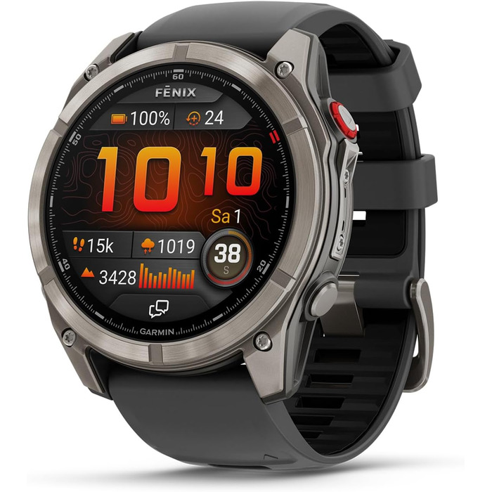Розумний годинник Garmin fēnix 8 PRO Graphite 51mm: Multisport, AMOLED, 10 днів батареї, GPS, EKG, музика