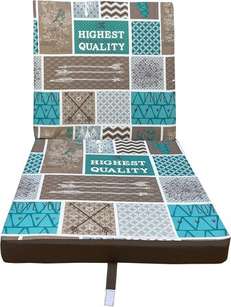 Goliez Folding Mattress 3-Piece Folding Mattress Guest Mattress, Foam Mattress, Folding, Foldable Camping Bed, Washable Cover (Brown, Single (190x60x7cm))