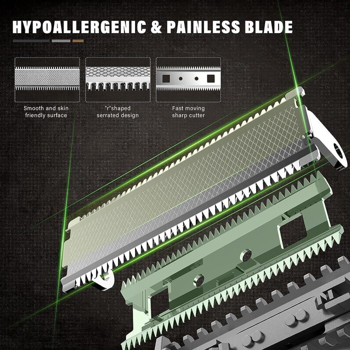 Електричний триммер для тіла чоловічий Kibiy з LED-дисплеєм та IPX7 водозахистом