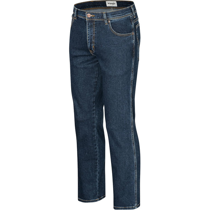 Джинси чоловічі Wrangler Texas Stretch Regular Fit, Authentic Straight, бавовна, чорний/синій/сірий, розміри W28-W44/L32