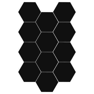 Акустичні гексагональні панелі MENAYODA (12 шт), самоклеючі звукопоглинаючі плити для стін, стелі та дверей, чорні
