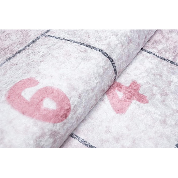 Дитячий килим TAPISO Emma, рожевий, 160x230 см, з антиковзким покриттям, принт, можна прати, ÖKO-TEX