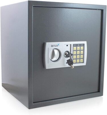 Електронний сейф для документів BITUXX: настінний, сталевий, для зберігання грошей та цінностей