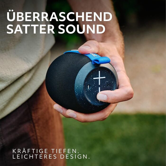 Портативна Bluetooth колонка Ultimate Ears WONDERBOOM PLAY чорного кольору: водонепроникна, з глибоким басом та 360° звуком, пилозахищена, плаваюча, радіус дії 40м