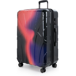 Чохол-валіза Suitline з жорстким корпусом, XL, 76 см, 96-110 літрів, ABS, матовий, червоний (Neon Red), з TSA-замком