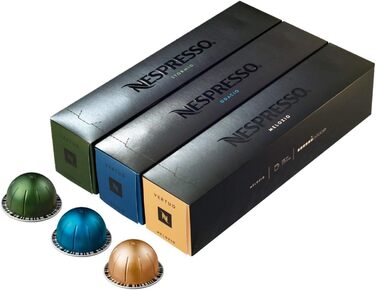 Капсули для кави Nespresso Vertuo Line - Найкращі продавці: Stormio, Odacio, Melozio (30 капсул)