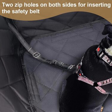 Автомобільний лежак для собак - переноска для собак, чорний, водонепроникний, з ременями, для малих та середніх собак