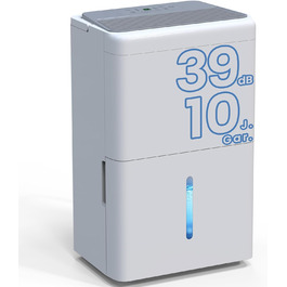 Newentor Зволожувач повітря 25л/день - 270W, Економний - Для приміщень до 80м² - 10 років гарантії - Зволожувач для підвалу - З 2м шлангом, знімним фільтром, таймером (20л/24г)