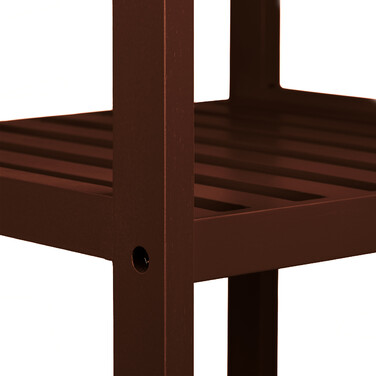 Relaxdays Bamboo Bathroom Shelf, Dark Brown