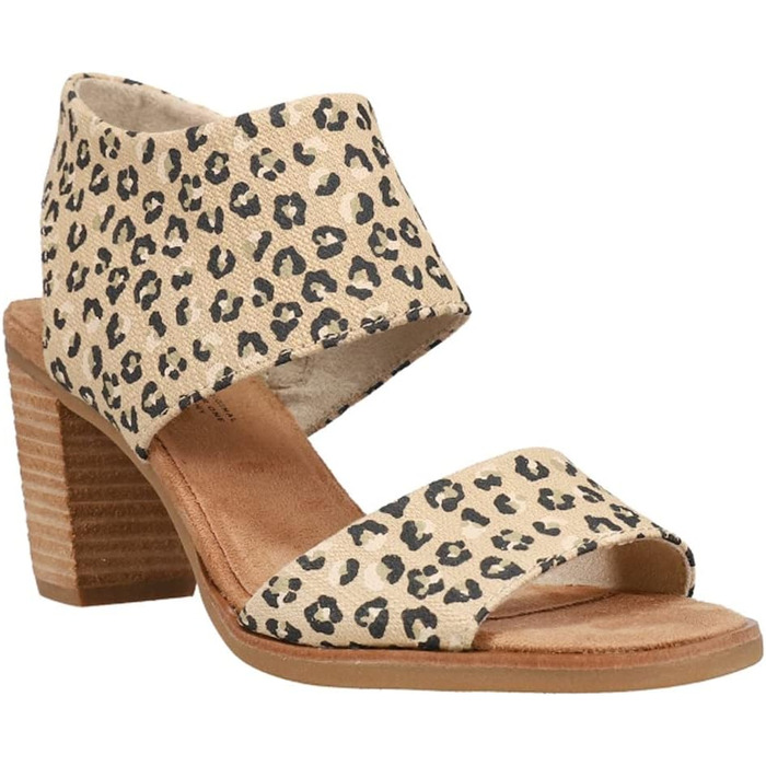 Босоніжки жіночі TOMS Majorca Cutout з вирізами та каблуком (36.5 EU, Cheetah Natural)