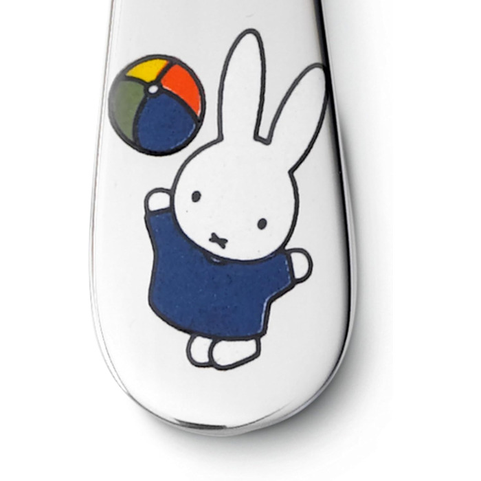 Дитячий столовий набір Miffy, 4 шт., нержавіюча сталь, сріблястий, 21.5 x 15.5 x 2.5 см
