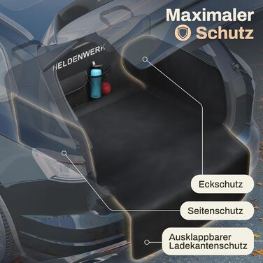 Захист для багажника авто для собак HELDENWERK: водонепроникний, з захистом бокових стінок та краю, універсальний, чорний