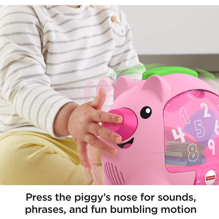 Fisher-Price Сміх та Навчання Лічильна Скарбничка, музична іграшка для малюків, багатобарвна