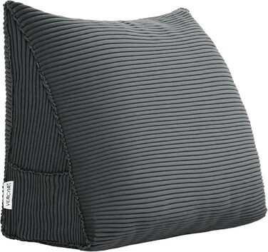 Підлогове подушник-підголівник Johnear для ліжка та дивана, 45x20x35 см, сірий