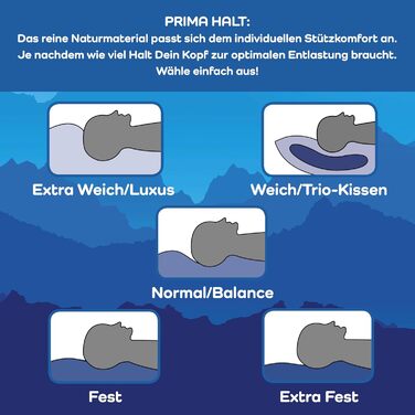 Подушка LINEA by böhmerwald, 40x80 см, 85% пухові пера, 15% новий пух, гіпоалергенна, для алергіків, вироблено в Німеччині, преміум якість, придатна для прання до 60°C