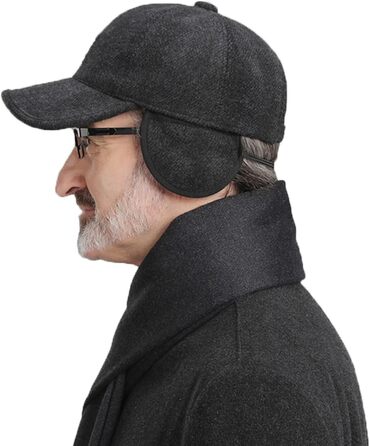 Кепка CLAPE з навушниками для чоловіків, повна кепка, спортивна шапка в стилі Old School, Dad Hat, тепла навушкова шапка для зими/осені/весни, універсальний розмір