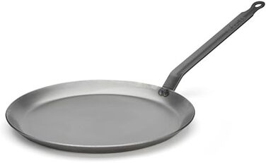 Млинцева пательня de Buyer Carbone Plus, важка, 24 см, з вуглецевої сталі, срібляста