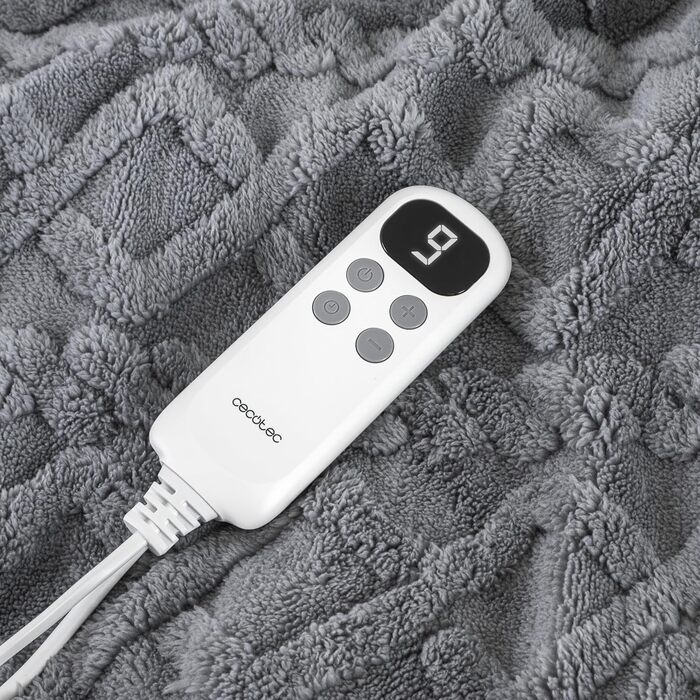 Електрична ковдра Cecotec HeatConfort 200x180 см, 130 Вт, 10 температурних режимів, LCD-контролер, таймер, PTC+ NTC технологія