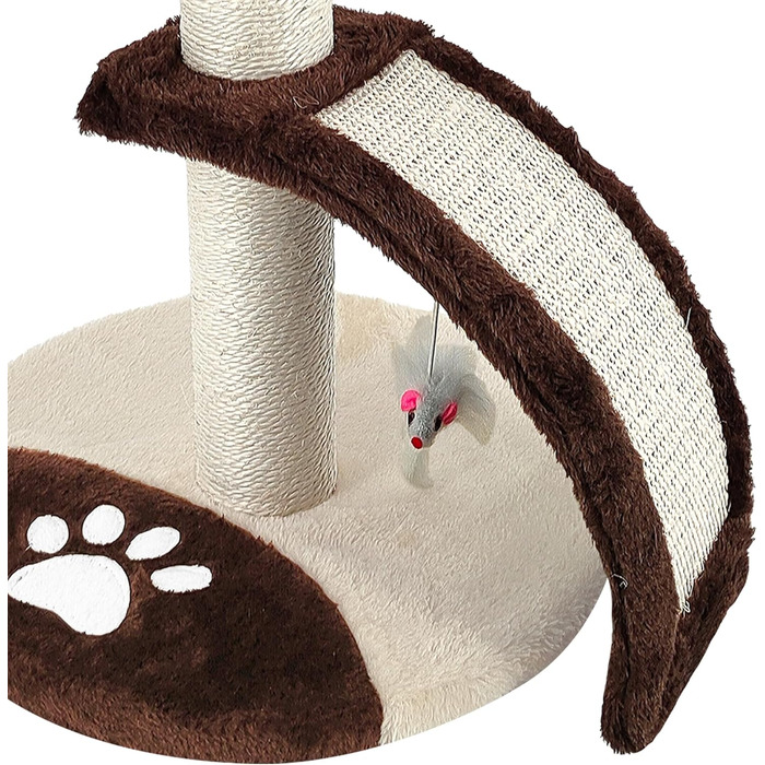 Дерев'яний кігтечка для котів Beltom® Kratzbaum 54 см, рожево-білий (коричнево-бежевий)