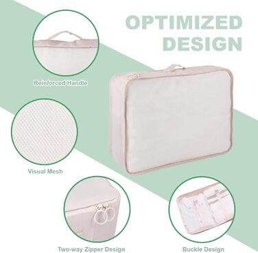 Органайзер для валізи BillyBath: Набір для подорожей (8 шт., A-beige)