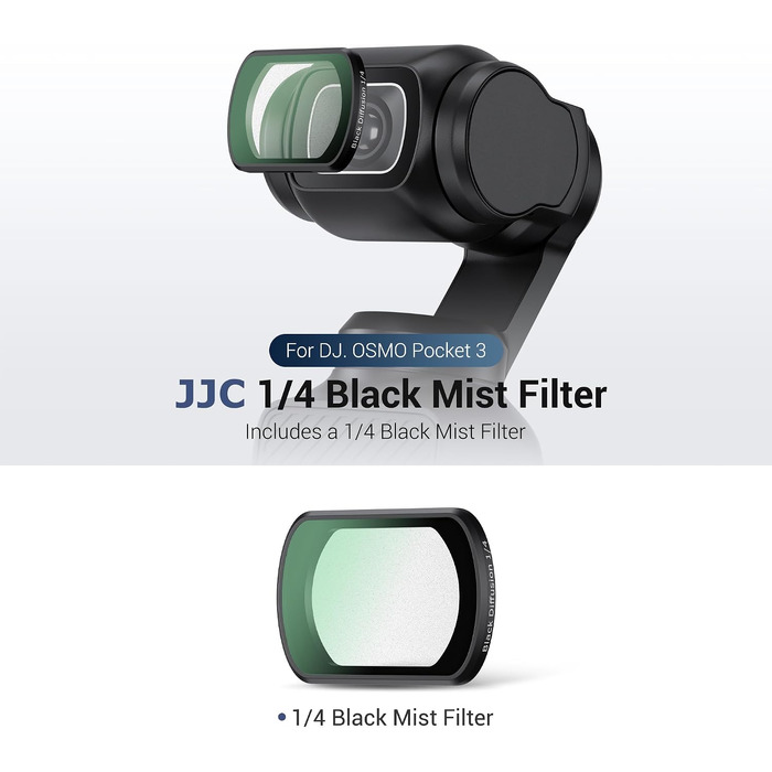 Набір магнітних фільтрів JJC 6в1 для DJI Osmo Pocket 3: ND8, ND16, ND32, ND64, ND256 та CPL (чорна дифузія 1/4), світлофільтри для екшн-камери