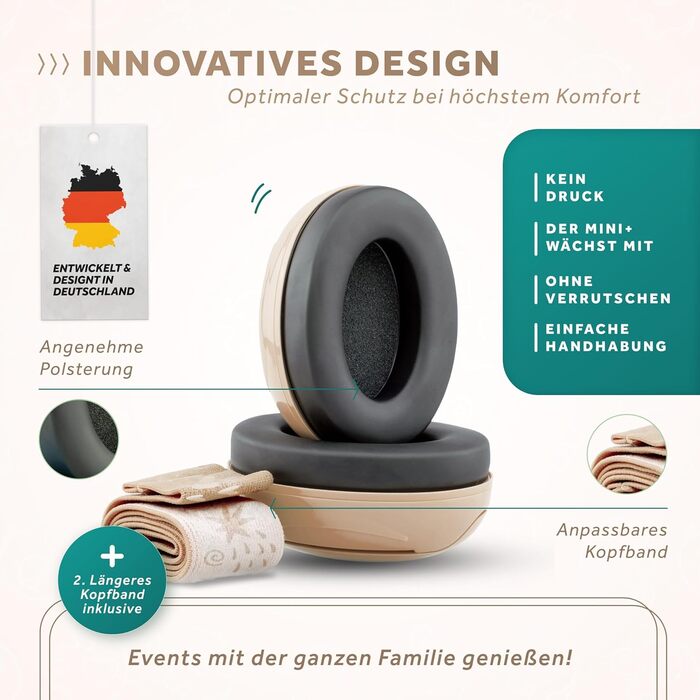 Навушники для захисту від шуму для дітей Schallwerk Mini+ - Коричневий Coffee Brown