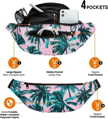 Поясна сумка Vibe Bauchtasche для жінок, чоловіків та дітей - поясна сумка, сумочка на пояс, для фестивалів, спорту, активного відпочинку